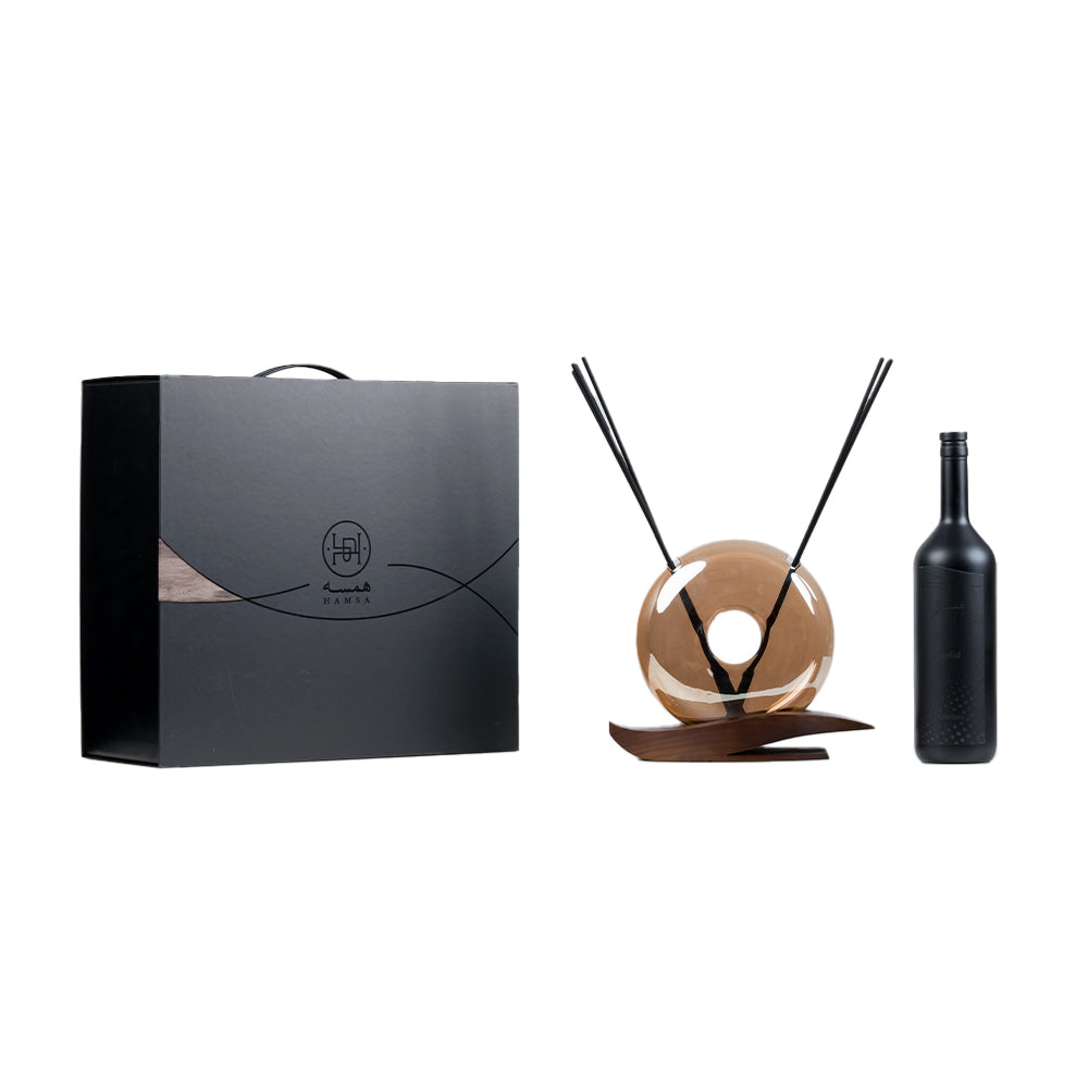 1000ml Round Glass Diffuser - (Gold)