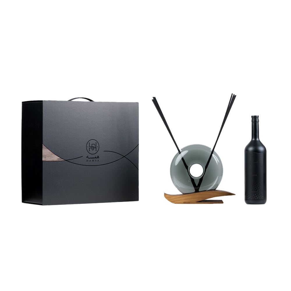 1000ml Round Glass Diffuser - (Black)